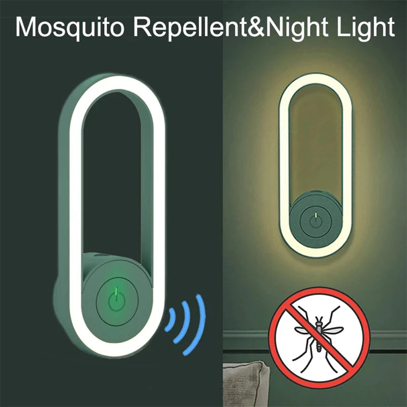 Ultrasonic Electronic Mosquito Repellent Portable Household Indoor LED Anti Mosquito Repellent Lamp EU/US/AU Plug Night Light